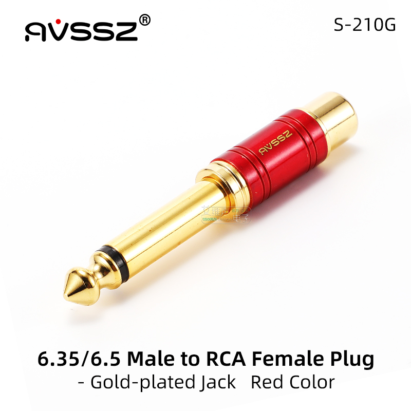 AVSSZ-adaptador de enchufe RCA para auriculares de 6,35/6,5 a 3,5mm, conectores convertidores de Piano eléctrico para guitarra de Audio chapados en oro de alta gama: Azul