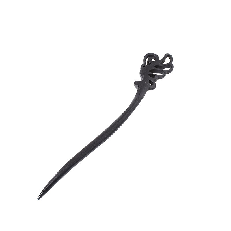 Handsnidade svart ebenholts trä hårnål lång fjäril drake vinkel hår pinnar kvinnor bröllop accessoarer brud huvudbonader smycken