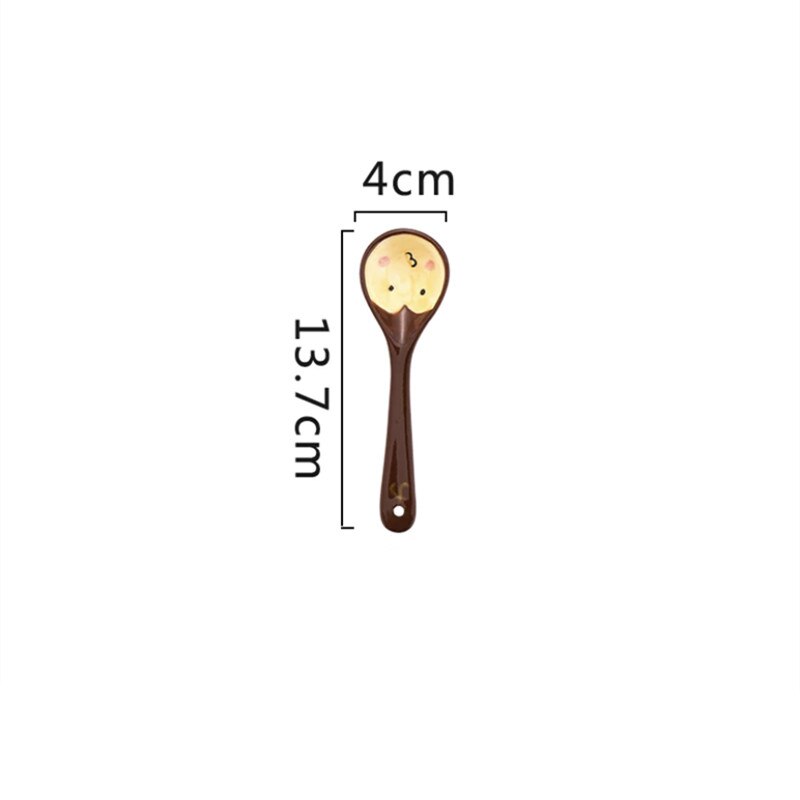 Nordic Ceramic Animal Dinner Plate Children's Rice Bowl Cute Home Baby Tableware Cartoon Dessert Dishes Breakfast Plate: P