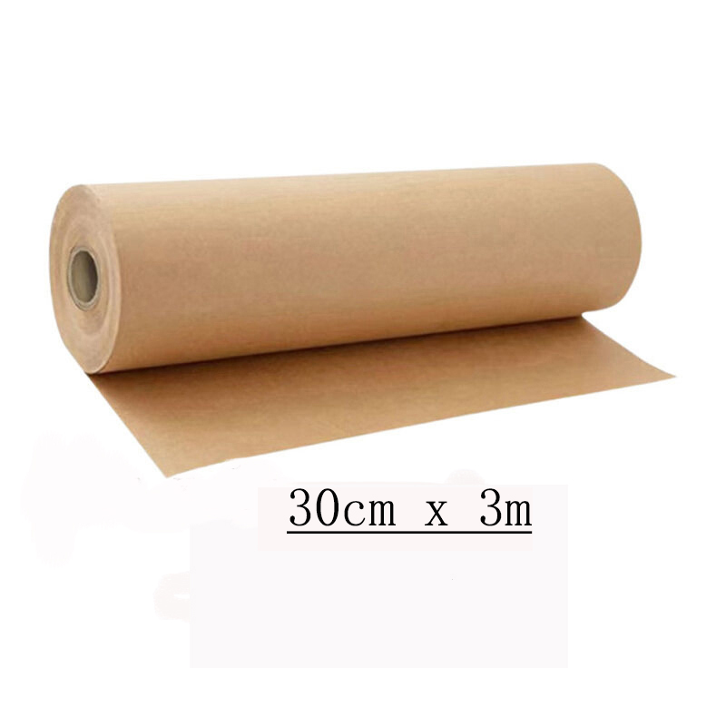 # 1 rollo de 30cm x 1/2/3m de rollo de papel Kraft para envolver , embalaje móvil, rollo de papel marrón para pintar: plum
