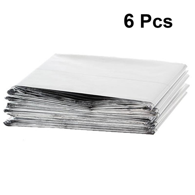 Láminas de aluminio para mantener el calor, película Mylar reflectante multiusos, manta fina, suministros de casa verde para tienda de casa, 5 uds./6 uds.: 6pcs