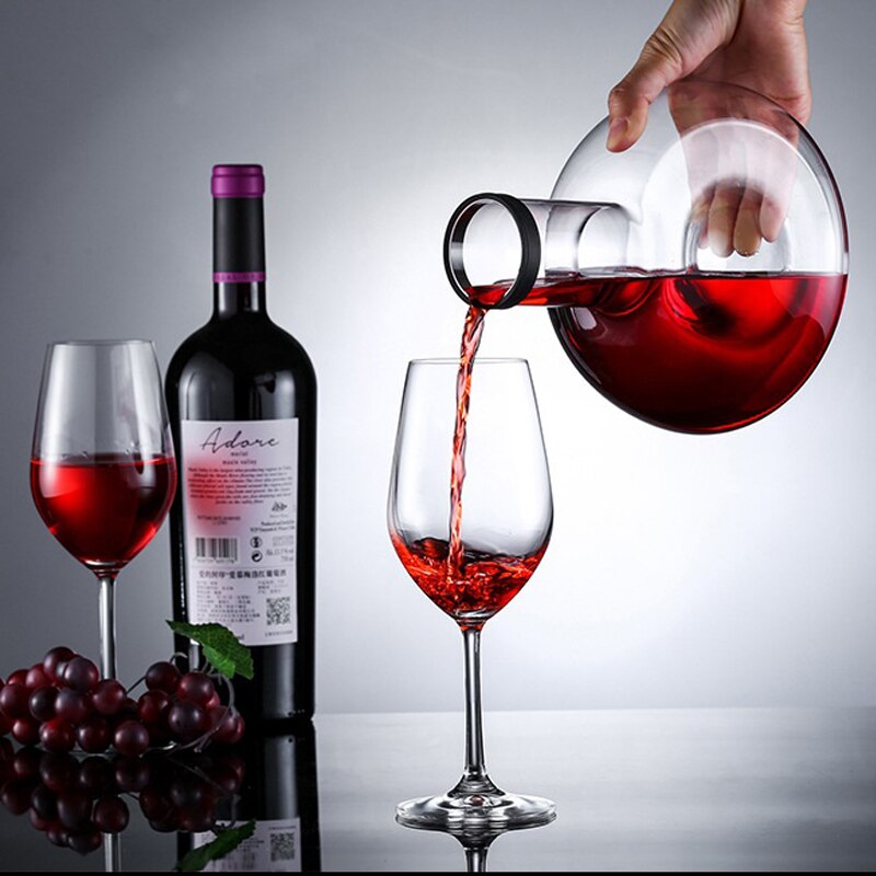 Grand décanteur pour verres de 1500ML, verre de vin rouge, cristal rouge, cognac, Champagne, carafe, aérateur pour Bar familial