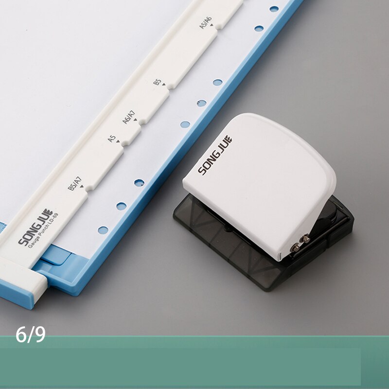 Multi-Functionele Puncher 9-Gat B5 Puncher 6-Perforator A5 A6 A7 Vaste Clip Bos Bos blade Punch Diy Handleiding Puncher