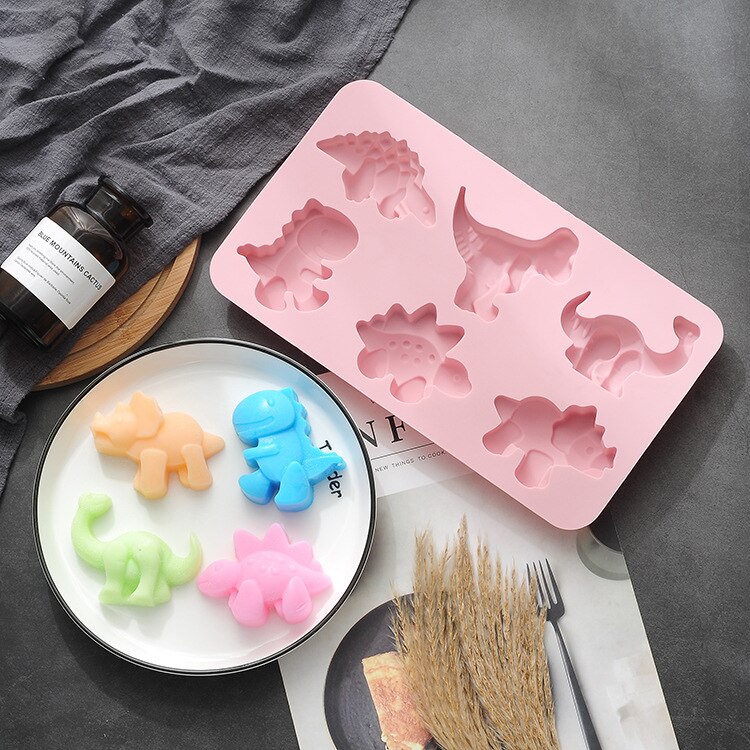 Dinosaurus Siliconen Cakevormen Kid &#39;S Cartoon Dino Chocolade Gummy Mold Lade Candy Fondant Mould Cake Bakken Decorating Gereedschap