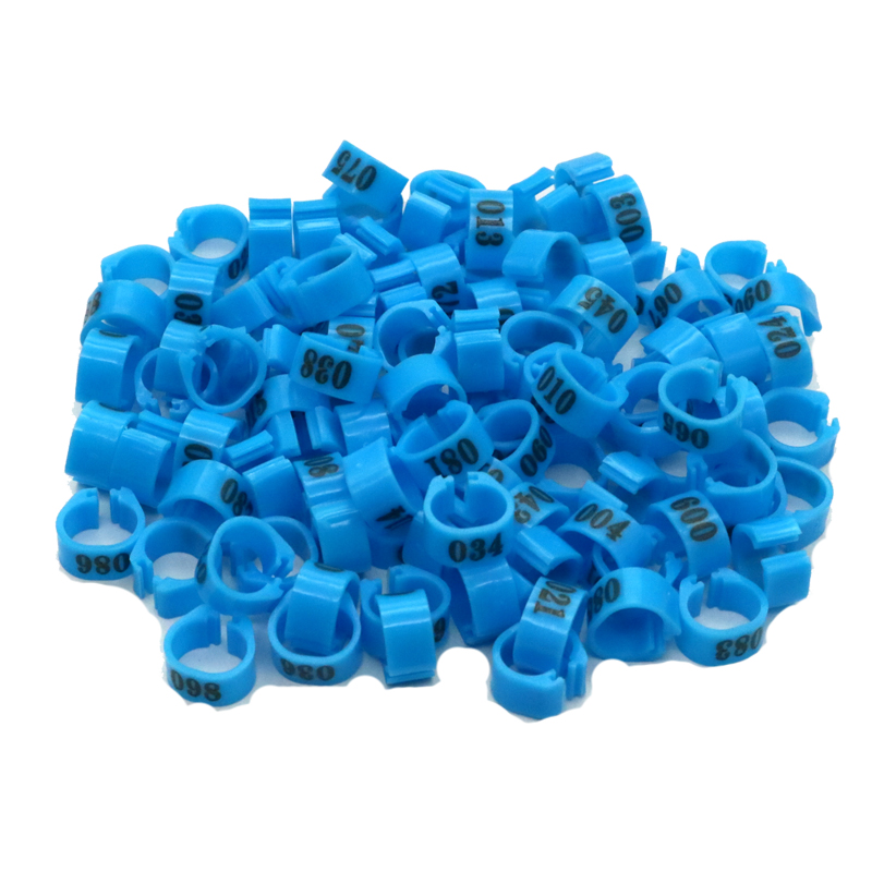 100 stks Binnendiameter 12 MM 14 MM Duif Vogel Plastic Clip Ringen Duif gekleurde voetring Nr.1-100 Gevogelte Beenbanden