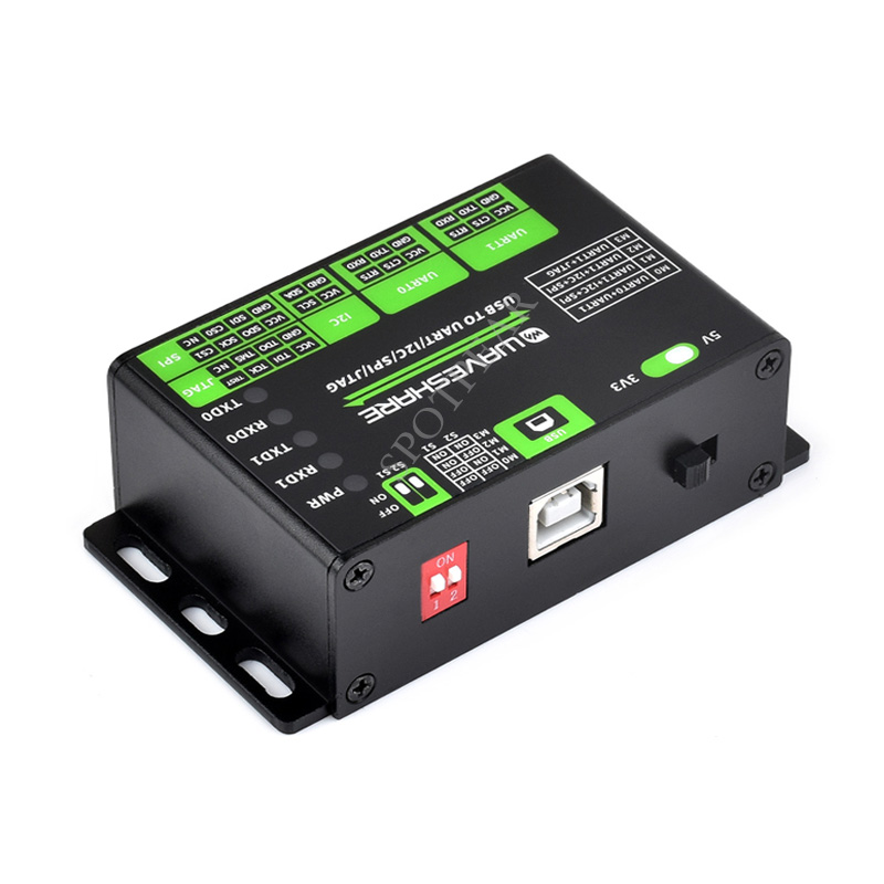 USB-zu-UART/I2C/SPI/JTAG-Konverter, unterstützt mehrere Schnittstellen, kompatibel mit 3,3 V/5 V mehreren Schutzschaltungen: Ursprünglich Titel