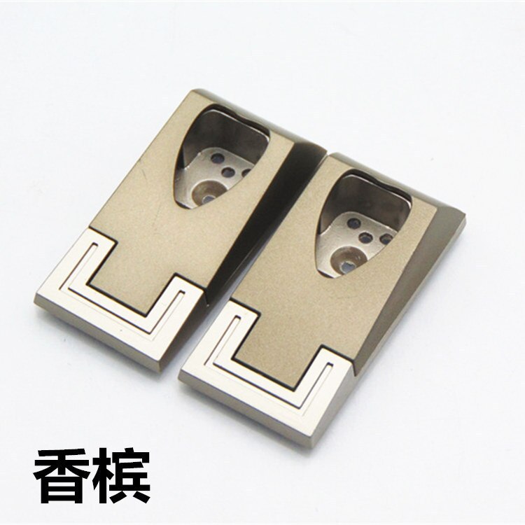 2Pcs Zinklegering Kast Kledingstang Flens Klem Pijp Rail Base Gordijn Staaf Douchegordijn Kast Staaf End Ondersteunt sockets: F