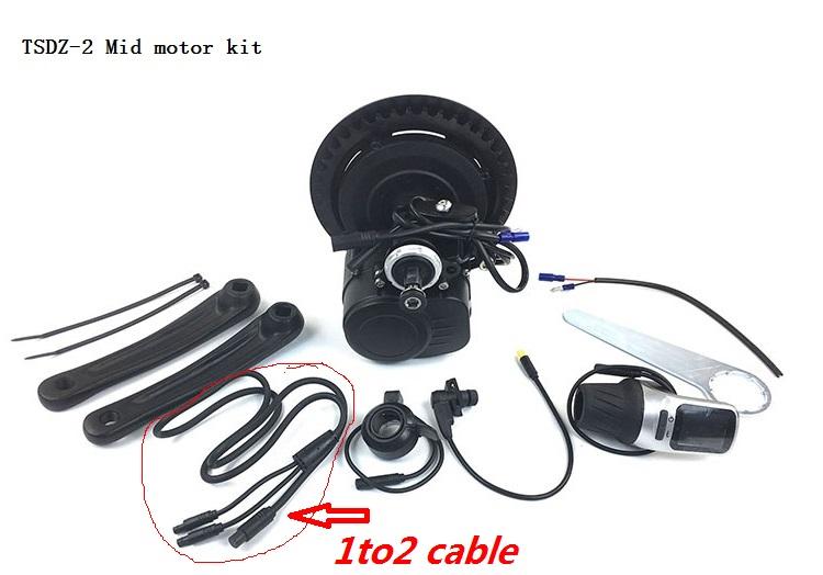 Y-splitter sladd kabel 1 in 2 kabel för vlcd 6+ xh -18 instrument modifiering för tongsheng middive motor tsdz -2 tillbehör