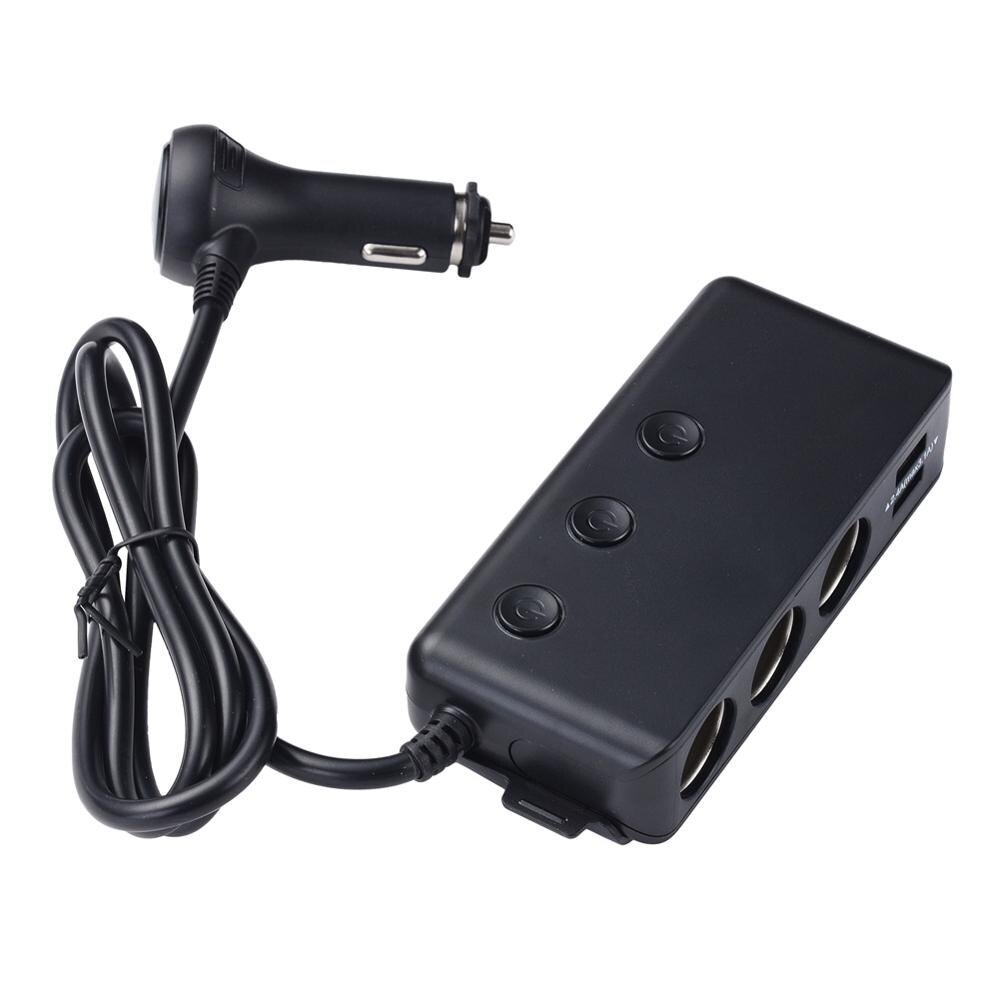 Twee Manier Quick Charge 3.0 Auto Sigarettenaansteker Adapter Splitter 3-Socket 12V/24V Auto Charger 4 Usb-poorten