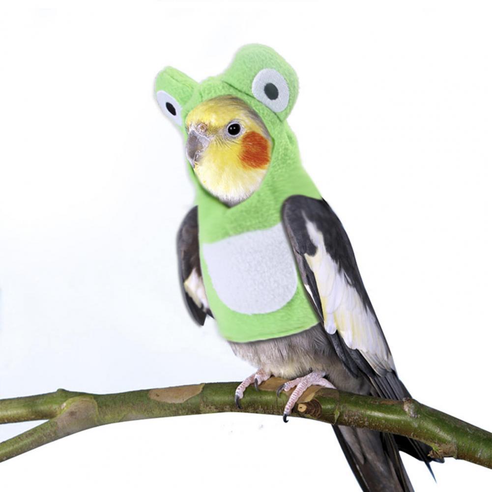 Kikker Vorm Leuke Papegaai Outfit Winter Jas Warme Gezellige Hooded Vogel Kleding Levert