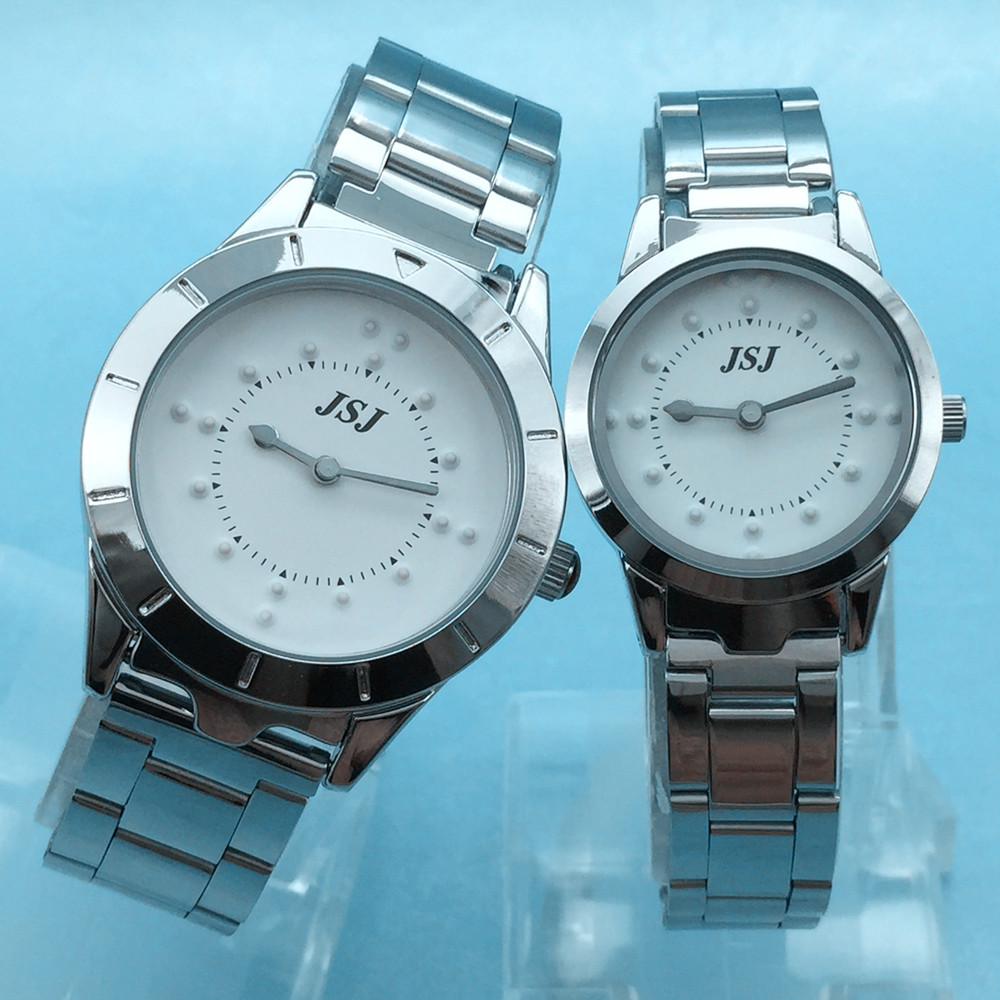 Rvs Tactile Horloge voor Blinden of ouderen Batterij-aangedreven