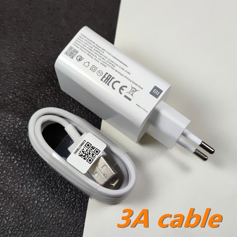 Xiaomi 33W chargeur rapide turbo charge 27W 3A Type C câble pour xiaomi 9 pro mi 10 pro 10x note 10 lite mi 9 K30 PRO: charger 3A cable