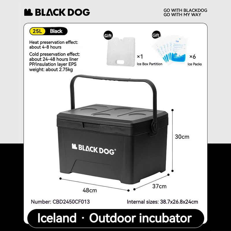 Naturehike BLACKDOG 5L 13L 25L glacière boîte thermique extérieure grande capacité Camping barbecue pique-nique pêche incubateur voiture seau à glace