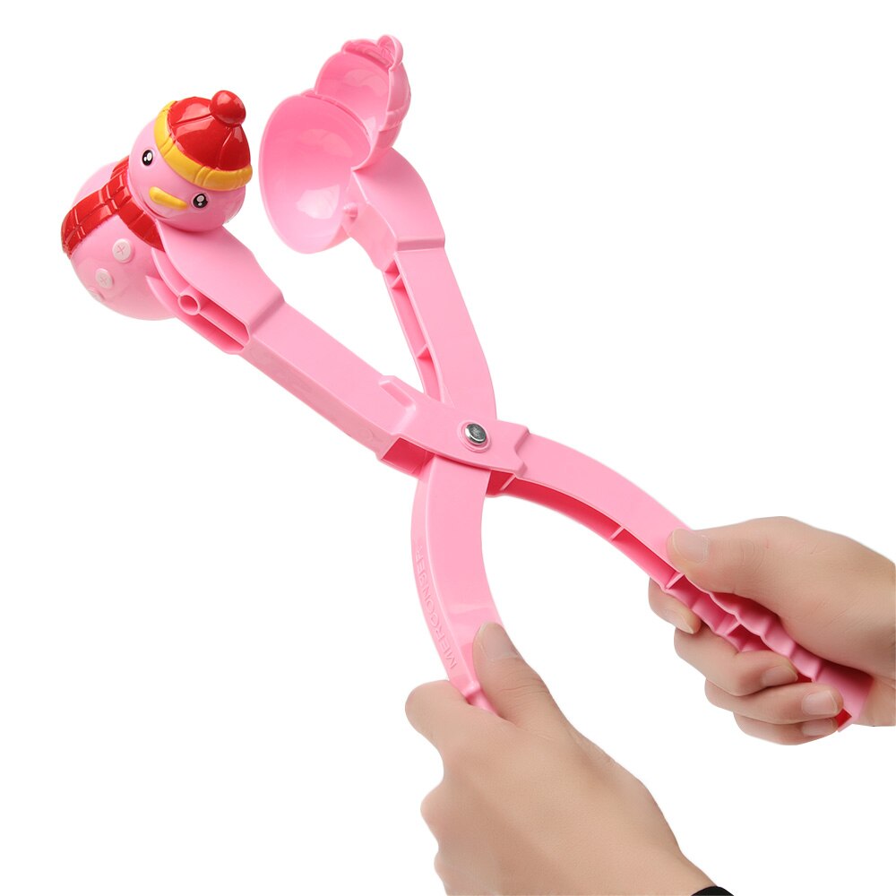 Willekeurige Kleur Sneeuwbal Clip Cartoon Sneeuwbal Maker Winter Sneeuw Schop Kinderen Outdoor Zand Mold Sport Speelgoed Beeldhouwen Maken Gereedschap