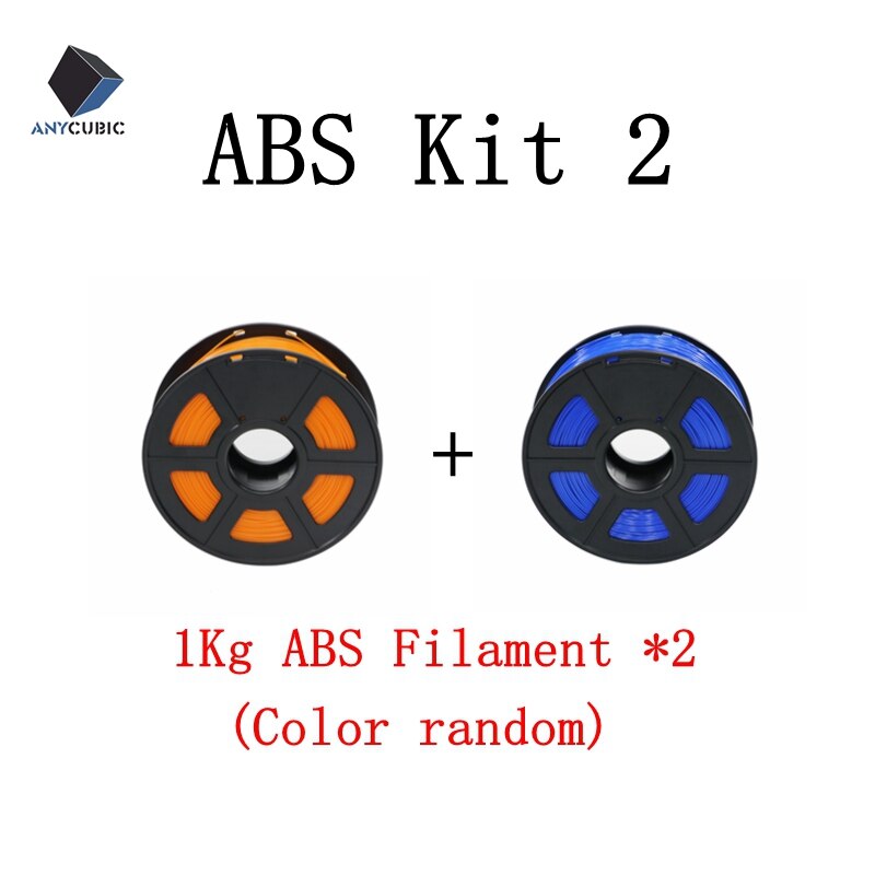 ANYCUBIC 3D printer ABS filament Kit 1.75mm 1kg Solid Plastic Printing Rubber Consumables 3D Printing Material Color Optional: ABS Kit 2