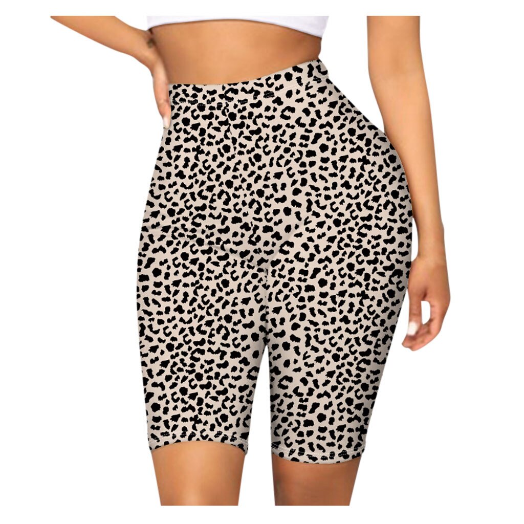 Imprimé serpent Leggins Pour Femmes Imprimé Taille Haute Hanche Sport Shortnude D'équitation Serré Trois points Leggings Legging Court Ласины #20: Khaki  / XL