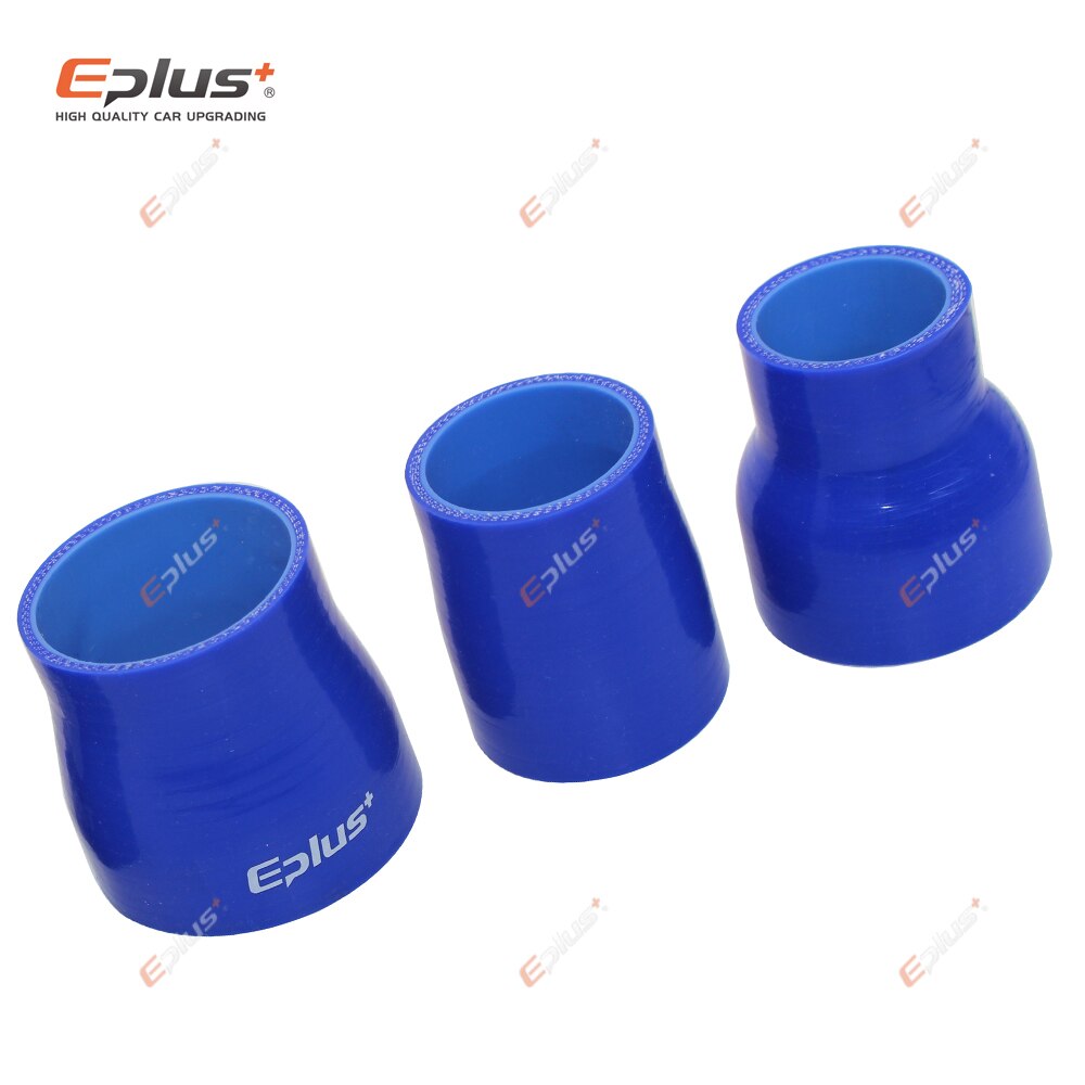 EPLUS Universele siliconen slangslang Recht Groot tot klein connector Auto-intercooler Turbo-inlaatpijpkoppeling Blauw Multi-formaat