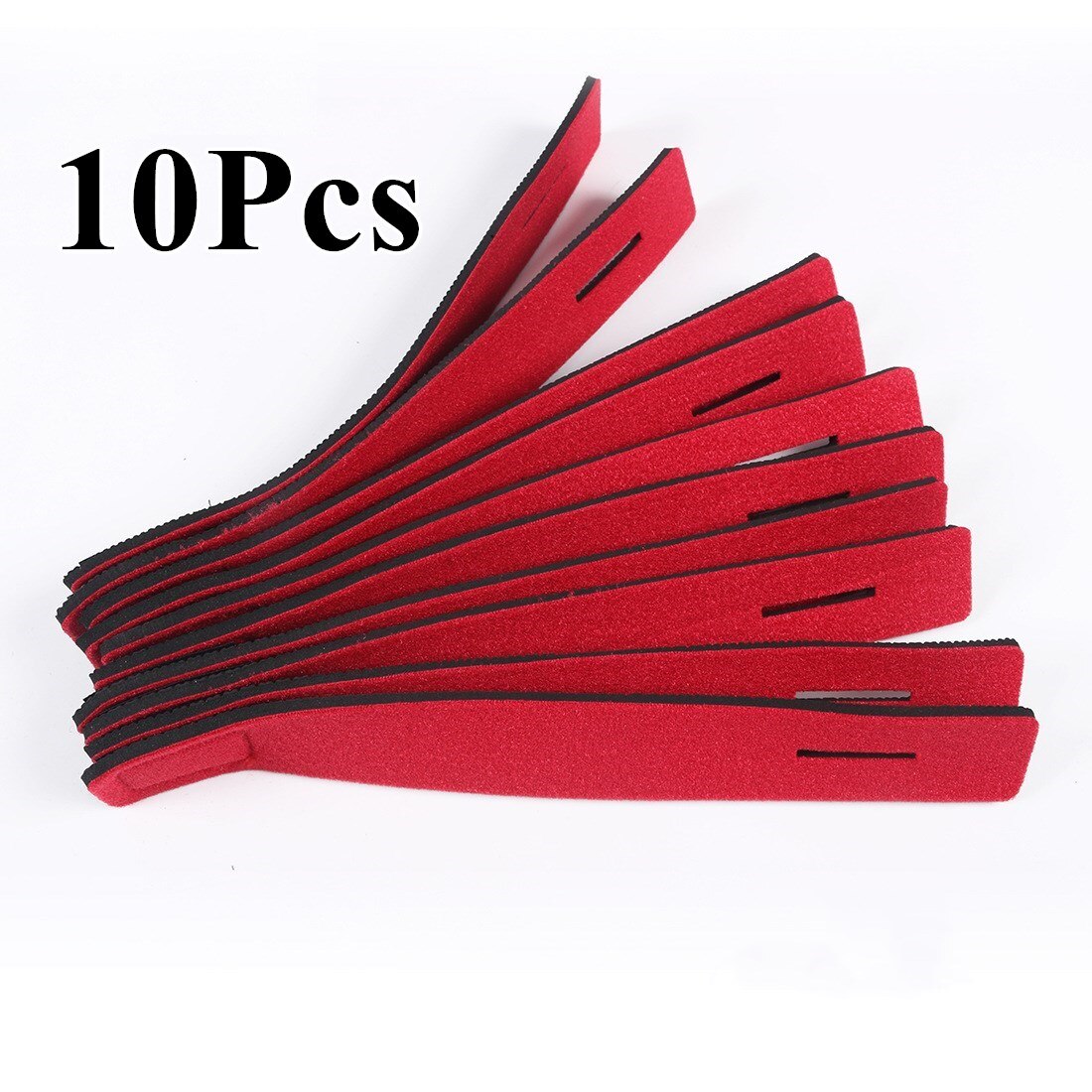 Correa de sujeción para caña de pescar, banda elástica para sujetar, accesorios de herramientas de pesca al aire libre, 1/3/10 piezas: 10pcs red