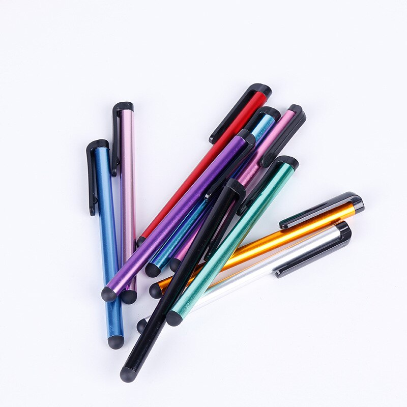 10pcs/lot Capacitive Touch Screen Stylus Pen for IPhone IPad IPod Touch Suit for Smart Phone Tablet Metal Stylus Pencil
