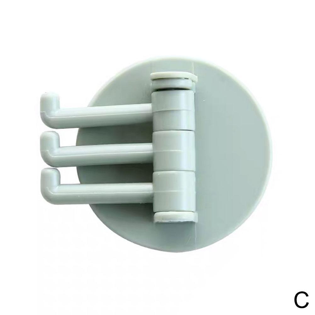 Draaibare Naadloze Zelfklevende Haak Sterke Lager Stok Haak Keuken Keuken Haken Benodigdheden Badkamer Hanger Muur B1W4: C