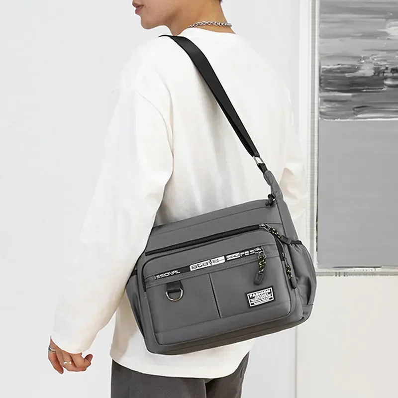 Mens Messenger Crossbody Shoulder Bags Men Small Sling Pack For Work Business Waterproof Oxford Packs Satchel Purse