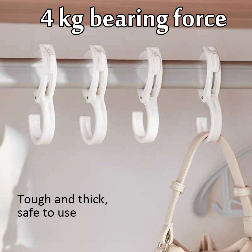10PCS /Multi-Function Clasp Hook S Shaped Clip Style Travel Foldable Hooks For Clothes Coat Bag Hanger Lock Buckle S-Hook