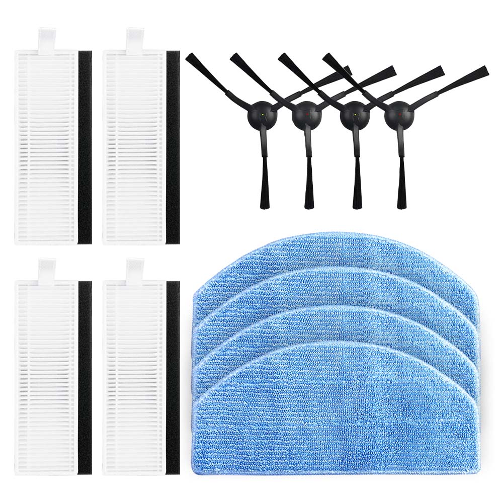 Fit For Tikom G8000 / G8000 Pro / Honiture G20 Pro Roller Side Brush Filter Mop Cloths Rag Robot Vacuums Spare Part Accessory: Clear