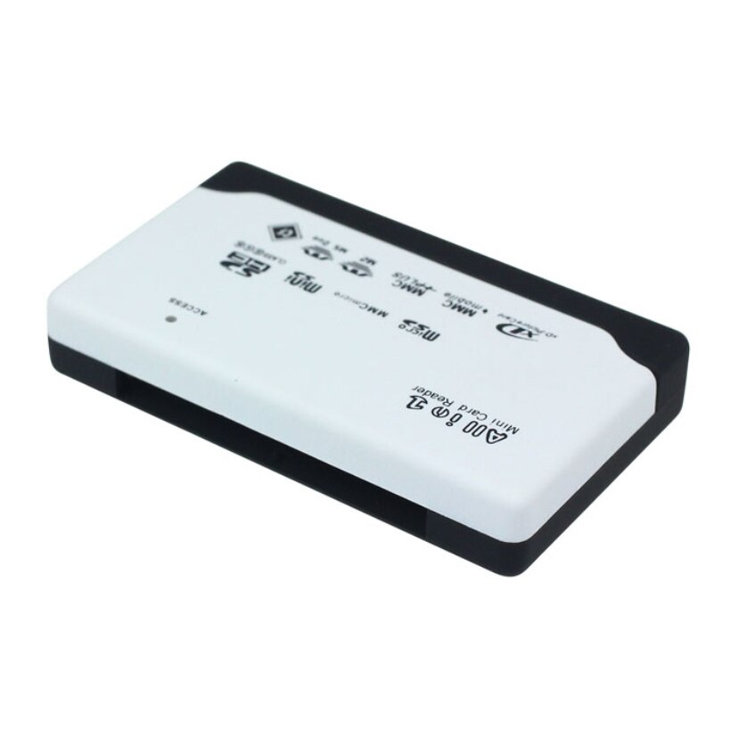 Lector de tarjetas para SD XD MMC MS CF SDHC TF microSD M2, adaptador de , Mini USB 2,0, accesorios de ordenador, color negro, L0307