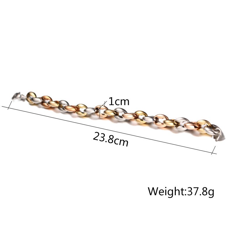 Ruiyi rustfrit stål  lb37 armring populært armbånd mand enkelt stål materiale uskallet ris kæde
