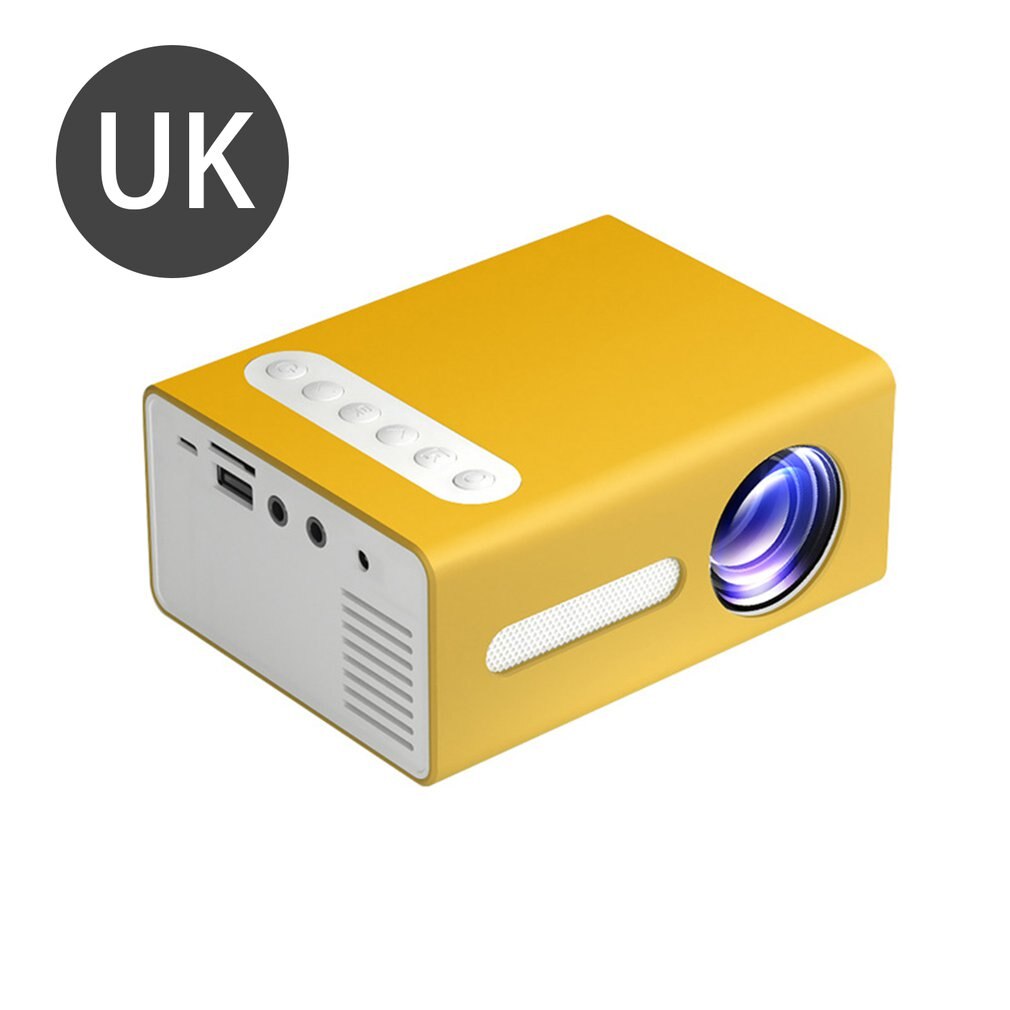 T300 Portable Projector High Definition Efficient LED Projector Multi Interface Home Theater Video Projector: yellow UK