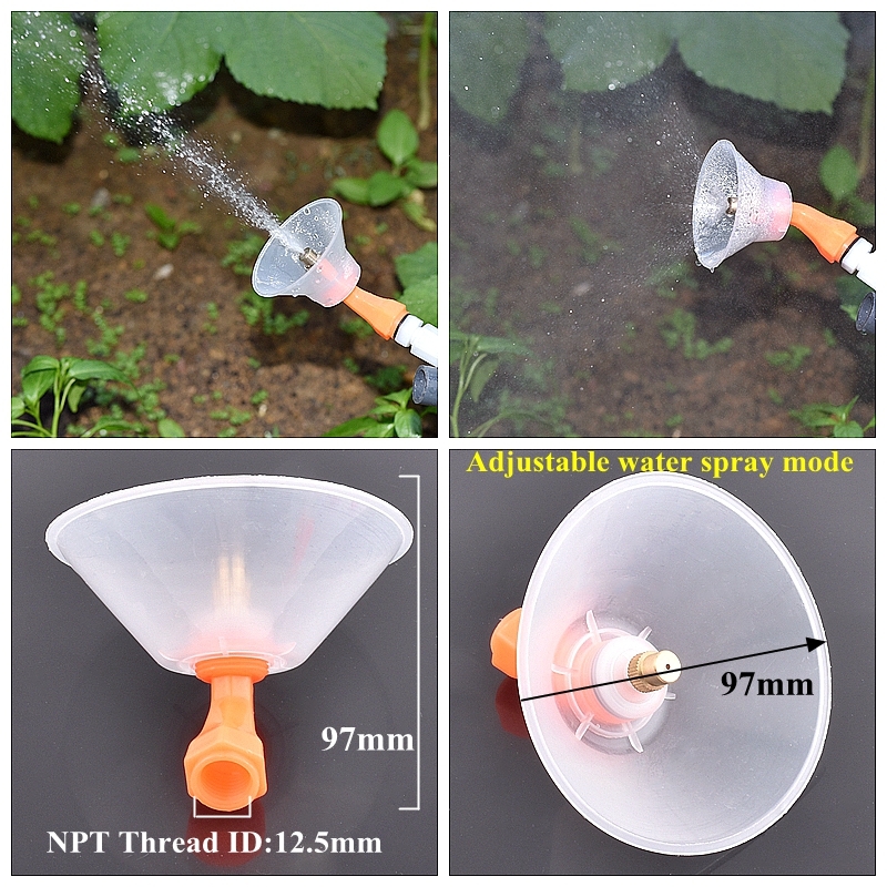 2Pcs Garden Irrigation Watering Atomizing Sprayer Nozzle Adjustable Spray Mode Nozzle Hand Pressure Pesticide Spraying Accessory: green