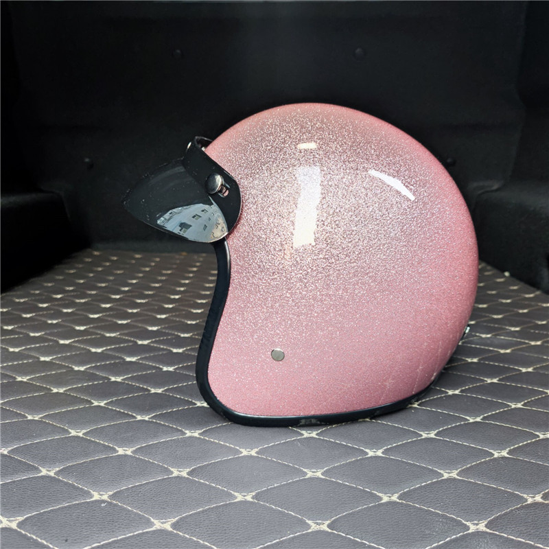 Kiiltoa pinkki vintage moottoripyörä kypärä open face kypärä piste hyväksytty retro moto casco capacete motociclistas capacete ce