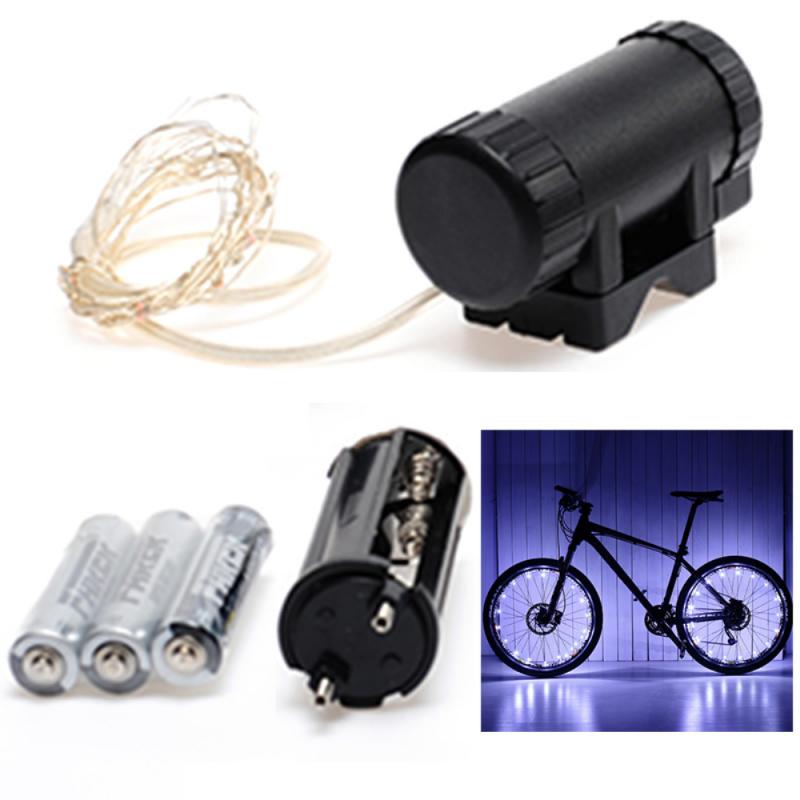 Bike Light LED USB Rechargeable 6 Colors Waterproof Bicycle Wheel Spokes Lights Cycling Rim Wheel Flash Spoke Bicycle Lights: white with battery