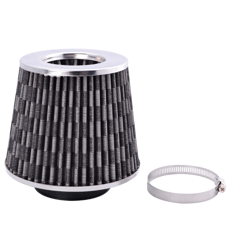 ESPEEDER Universal Car Air Filter 3inch Cold Air Intake Supercharger for 76mm Oil Hose Kit: Carbon Fibre