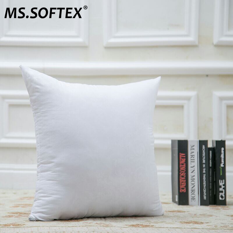 MS.Softex-coussin de coussin blanc | Coussin de remplissage en PP doux, insertion de coussin de siège, noyau de coussin de remplissage avec fermeture éclair