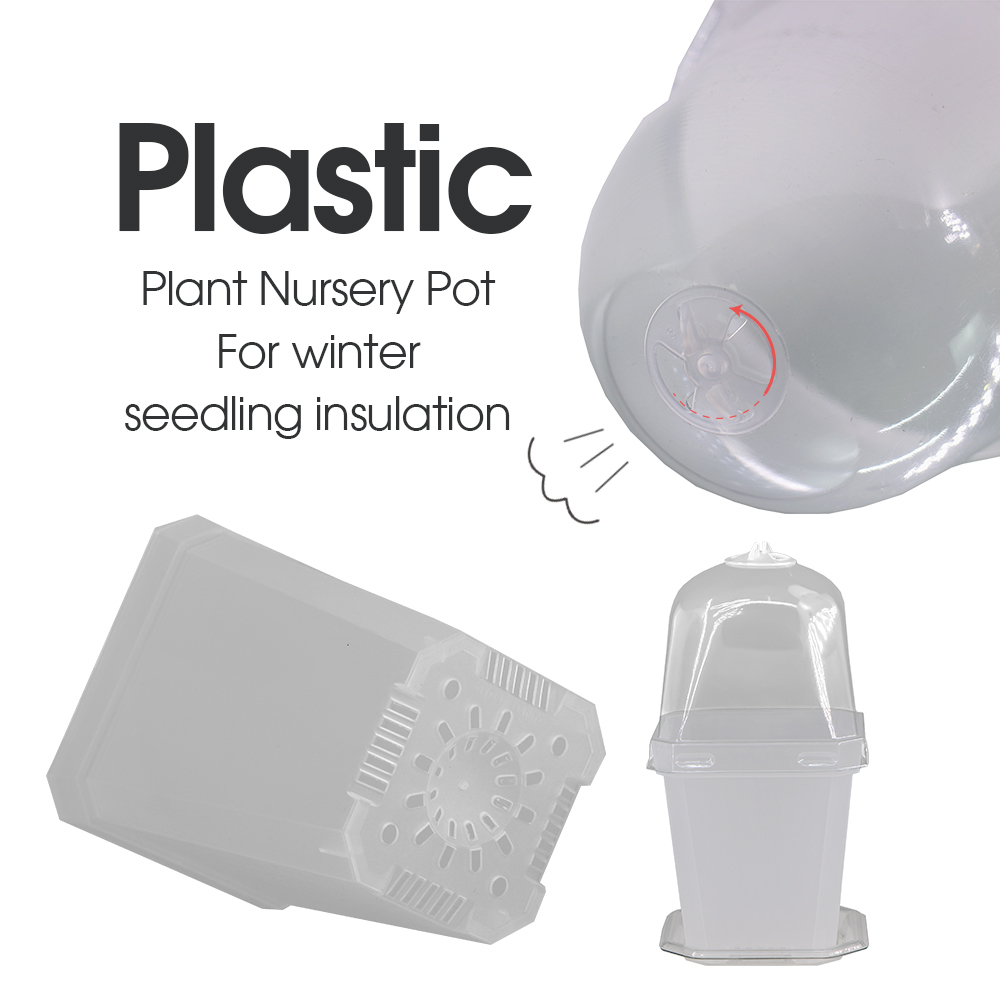 4-maten tuinkwekerij zaailingbeker met warmer deksel vochtigheidskoepel voor binnenkas bloempotten container kweekpotten