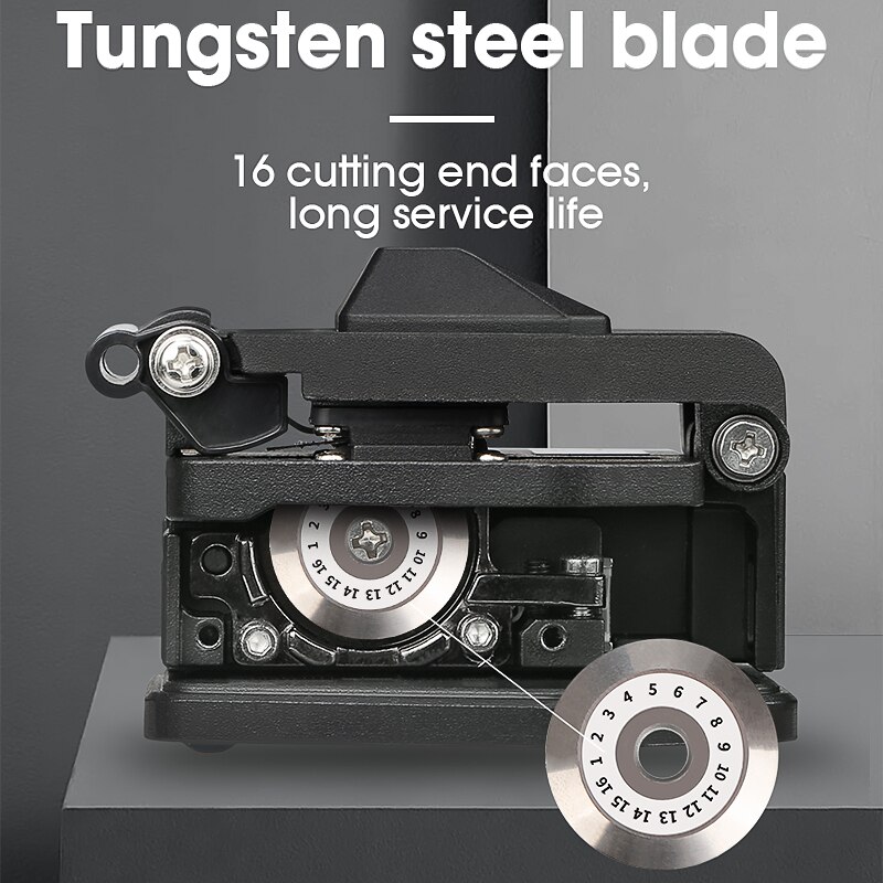 Fiber cleaver AUA-6C cable cutting knife FTTH fiber optic clipper tools cutter High Precision Fiber Cleavers 16 surfacece cutelo