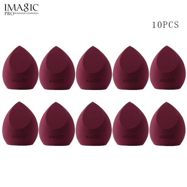 IMAGIC-esponja de maquillaje en forma de gota de agua, base suave, corrector, cosmética, 10 paquetes,: 10PCS IMAGIC 4
