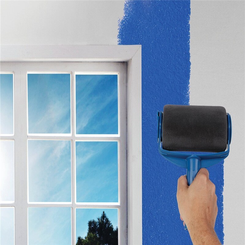 Juego de 5 unidades de rodillo de corredor para pintar, mango decorativo de pared, herramienta con borde flocado, corredor de pintura para el hogar, conjunto de pinceles de pintura , triangulación de envíos