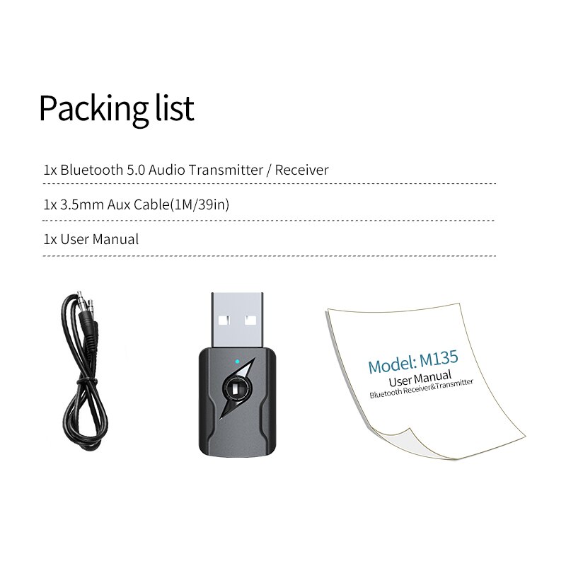 PC Adapter Bluetooth Receiver Transmitter Bluetooth Dongle USB Wireless USB Bluetooth Adapter 5.0 for Computer Bluetooth 5.0
