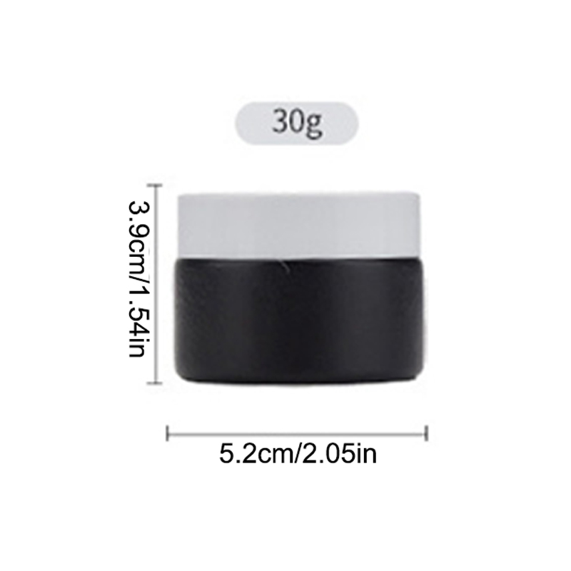 Plastic Lid Empty Jars Black Glass Cream Jar Cosmetic Container 10/30/60g Glass Bottle Make Up Container Travel Cosmetic Jars: DARK GRAY
