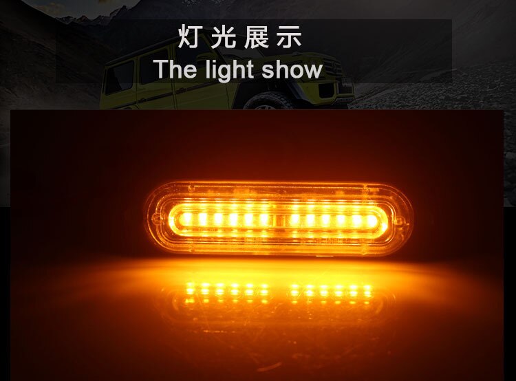 Ultra-thin Car Lights Assembly Amber 36W LED Police Lights Car Truck Emergency Side Strobe Warning Light
