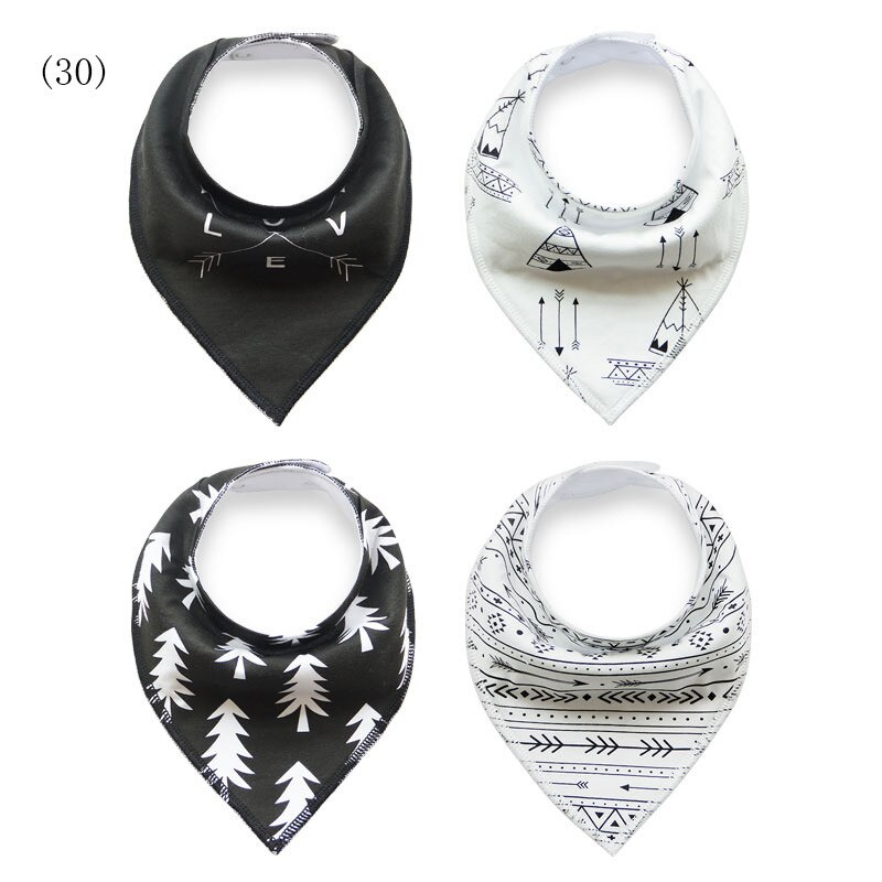 Baby bandana dregla haklappar för dregling och barnsjukdomar 4- pack set för flickor och pojkar: 15
