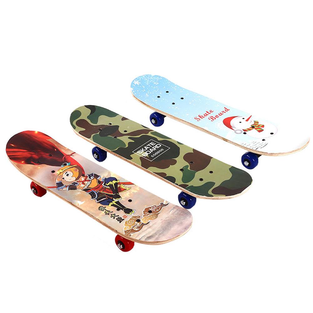 Træ bord 60cm dæk skateboard komplet skateboard ahorn populær højhastigheds skate bord moderigtigt ekstremsport