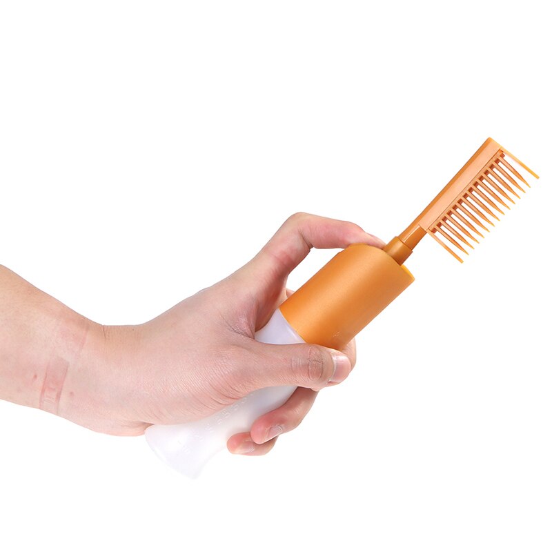 110Ml Plastic Haarverf Hervulbare Fles Applicator Kam Doseren Salon Haarkleuring Kappers Styling Tool