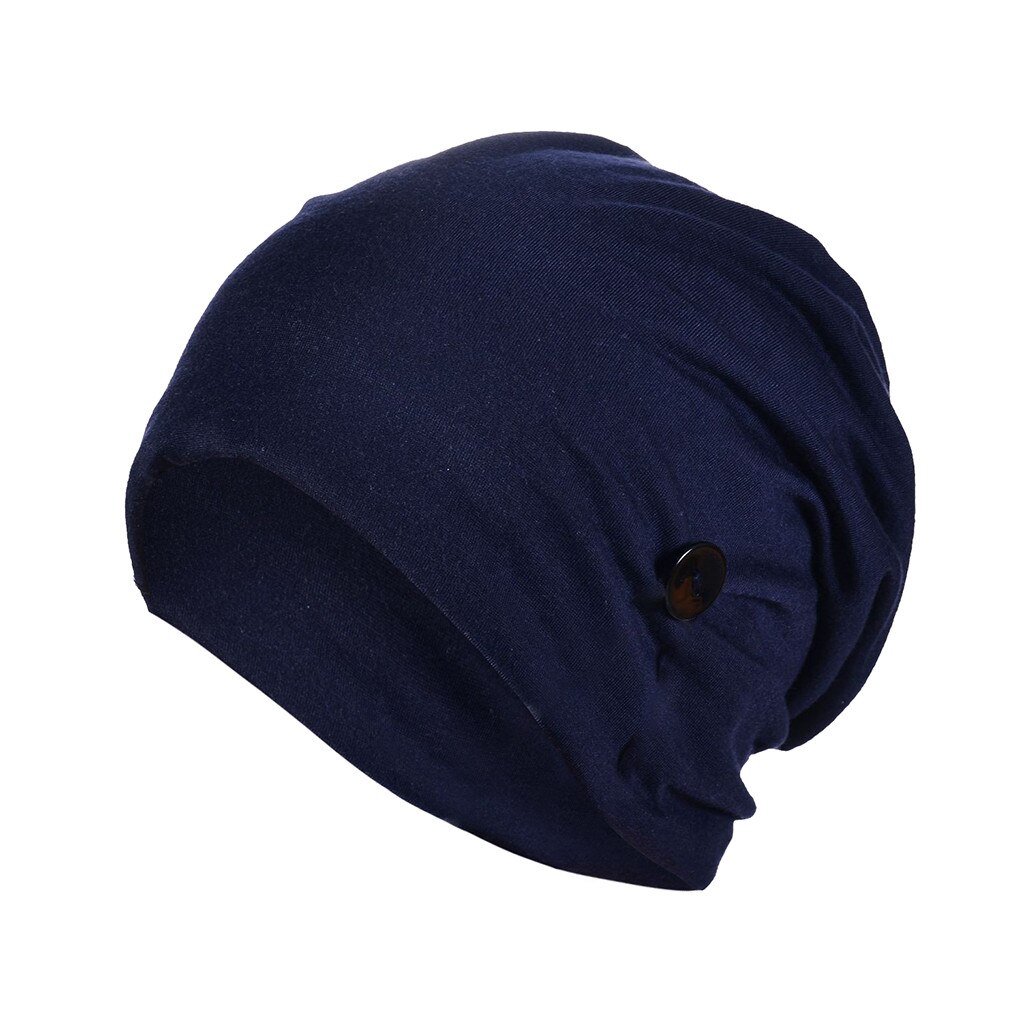 Staccabile Pulsante Delle Donne Ha Increspato Solido Musulmano Cappello Beanie Sciarpa Dell'involucro Cap 2020 Delle Signore di Modo di Protezione Puntale Casual Femminile: NY