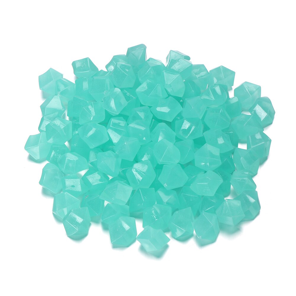 Pierre de résine lumineuse en forme irrégulière 14mm, 300 pièces/paquet, pierres colorées de décoration pour jardin et aquarium: Color  13