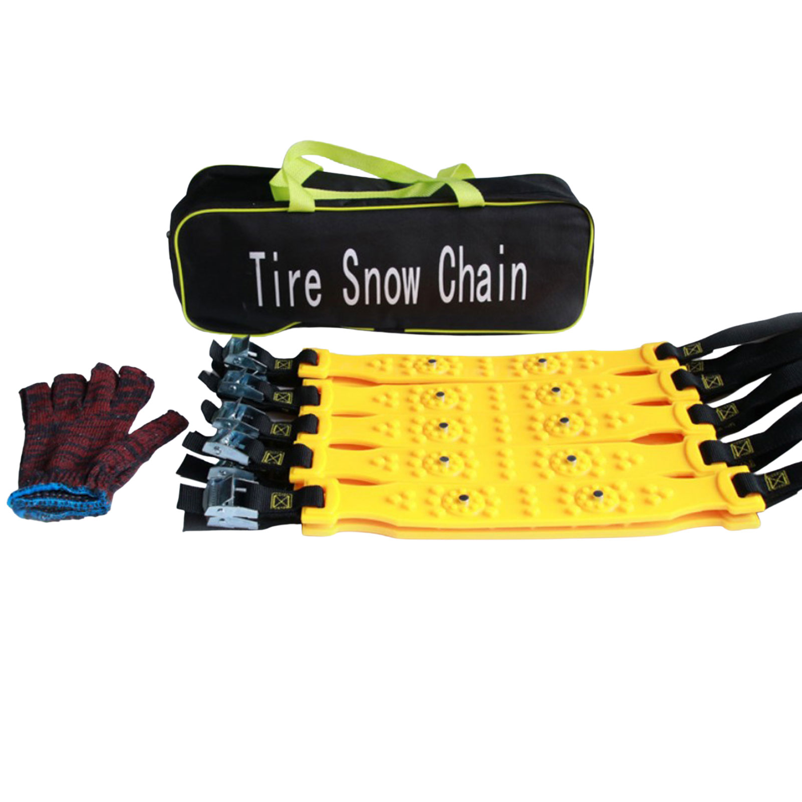 Tire Snow Chains - Universal Heavy Duty Thickened Tire Chains For Winter - Durable Anti-Slipping Adjustable Beef Tendon Chains F