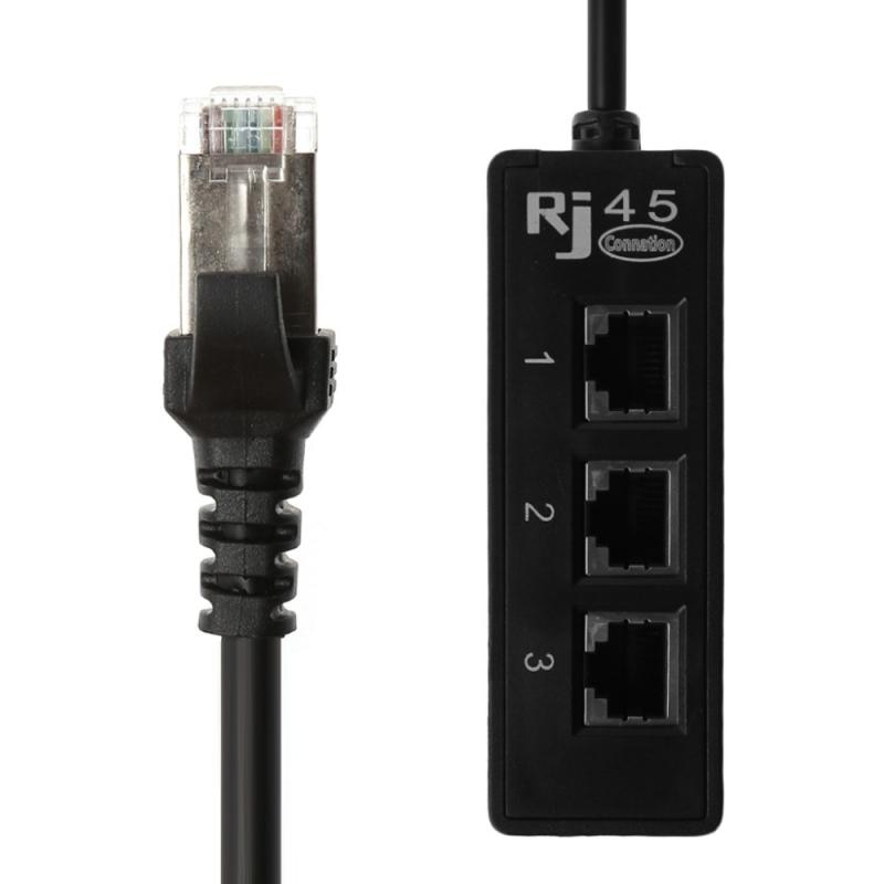 RJ45 Splitter Adapter Kabel 1 Male Naar 3 Vrouwelijke Poort Lan Ethernet Converter 3 X RJ45 Vrouwelijke Connector 1 X RJ45 Mannelijke Plug