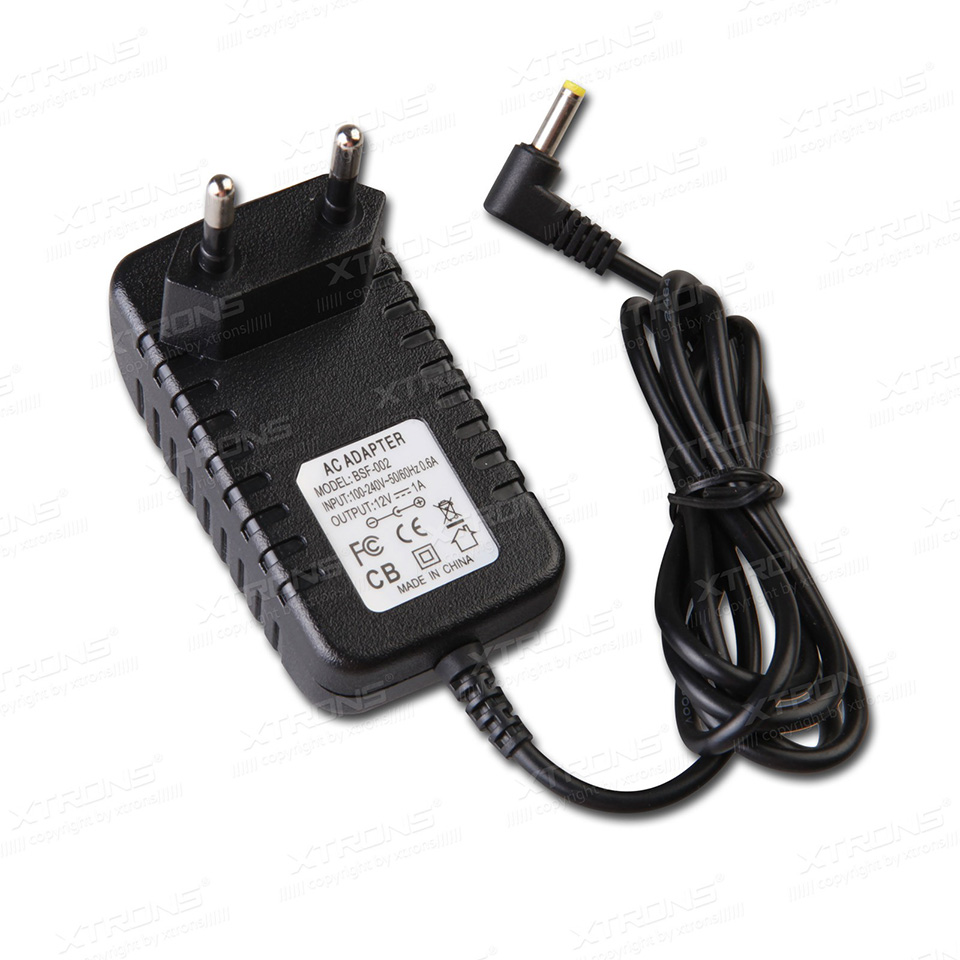 EU 2 Pin AC/DC Power Supple Adapter Plug 1A 12V Only For Xtrons Car Detachable Headrest DVD Player And Low Power Electronics